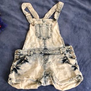 Jean short overalls